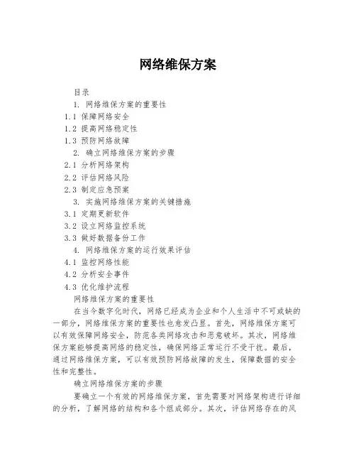 网络维保方案
