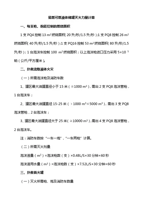 灭火力量计算