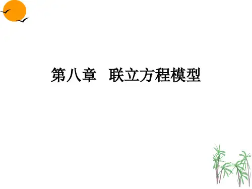 第八章-联立方程模型