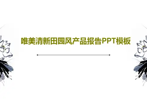 唯美清新田园风产品报告PPT模板共28页