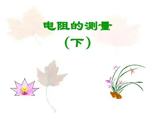 电阻的测量例题解析  (下)