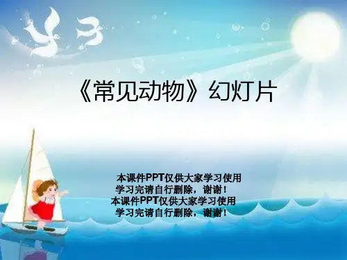 《常见动物》幻灯片
