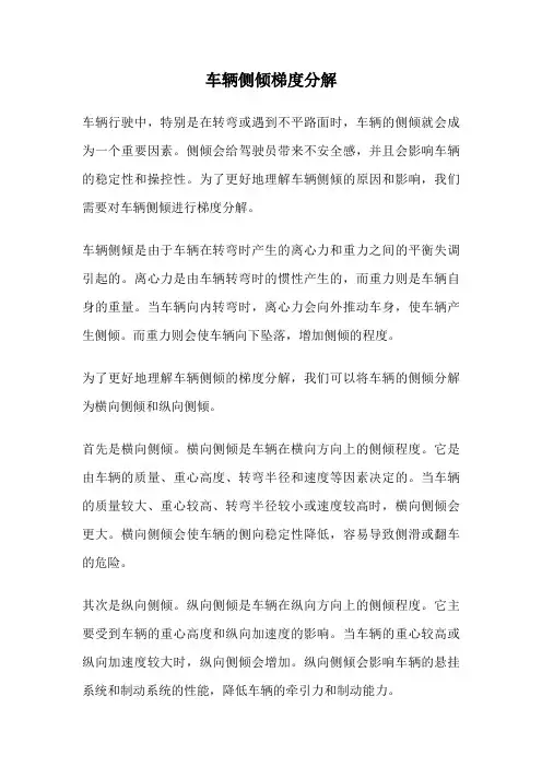 车辆侧倾梯度分解