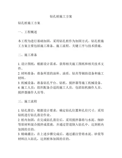 钻孔桩施工方案