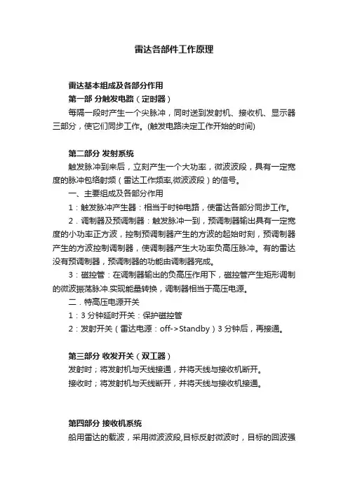 雷达各部件工作原理