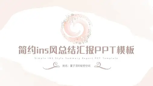新版简约ins风总结汇报PPT模板