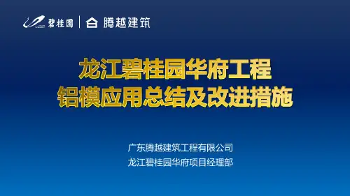 铝模应用总结改进措施