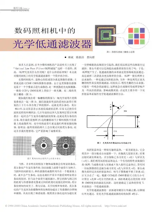 数码照相机中的光学低通滤波器
