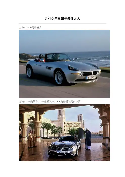 开什么车看出你是什么人