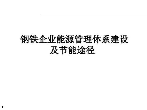 钢铁企业能源管理体系建设及节能途径