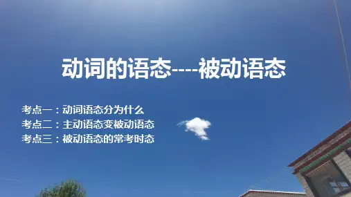人教版初中初三九年级英语 名师教学课件 被动语态专题复习
