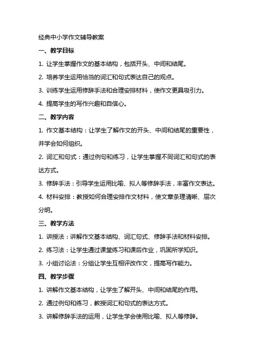 中小学作文辅导教案