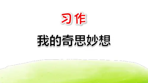 《我的奇思妙想》(完美版)PPT