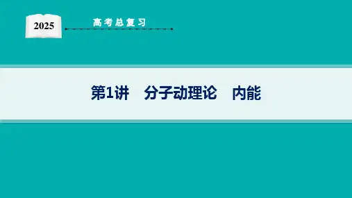 2025高考物理总复习分子动理论 内能