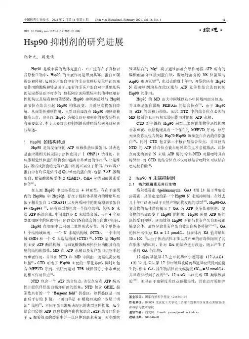 Hsp90抑制剂的研究进展