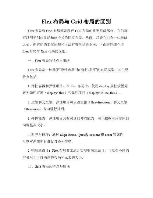Flex布局与Grid布局的区别