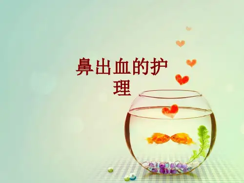 医学鼻出血的护理PPT培训课件