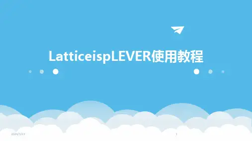 2024年度LatticeispLEVER使用教程