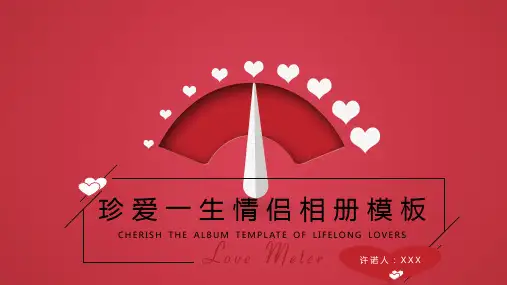 珍爱一生情侣相册结婚背景PPT模板