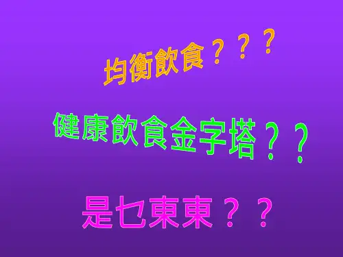健康饮食金字塔