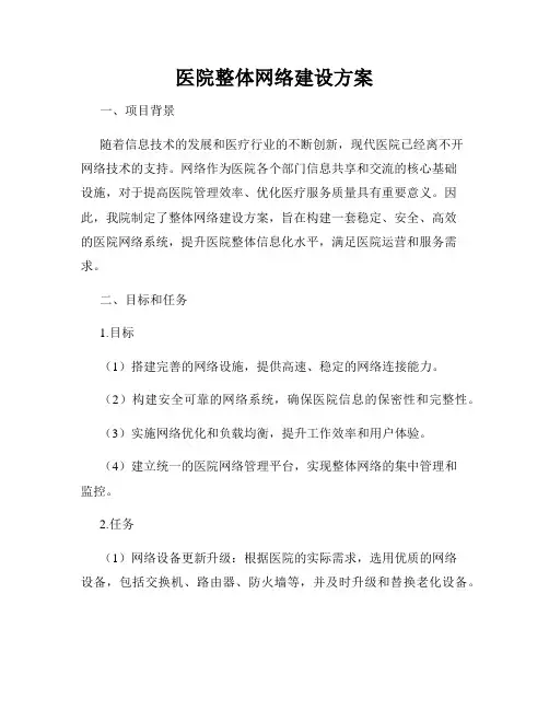 医院整体网络建设方案