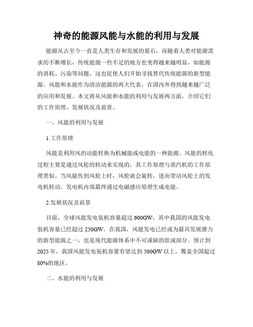 神奇的能源风能与水能的利用与发展