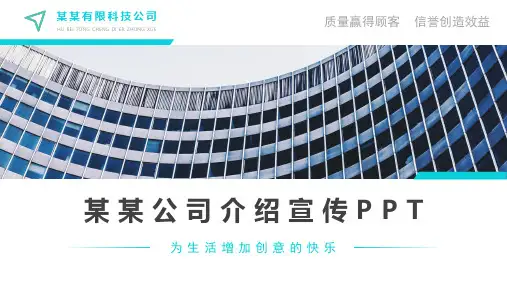 蓝色公司介绍宣传产品宣传PPT