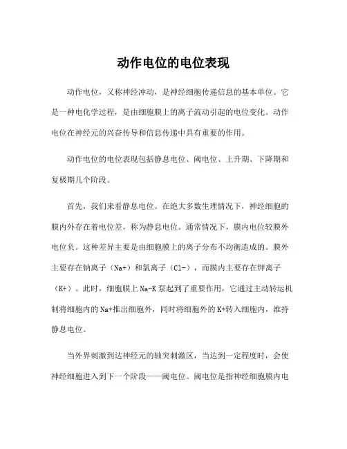 动作电位的电位表现