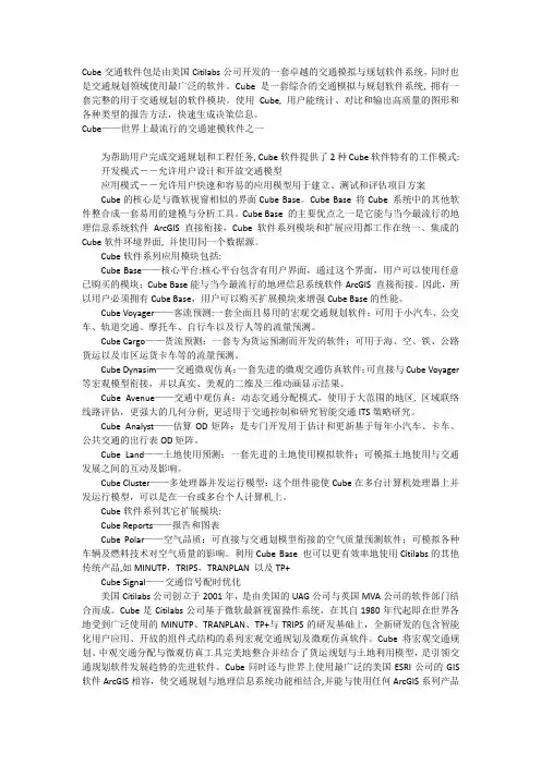 CUBE软件介绍