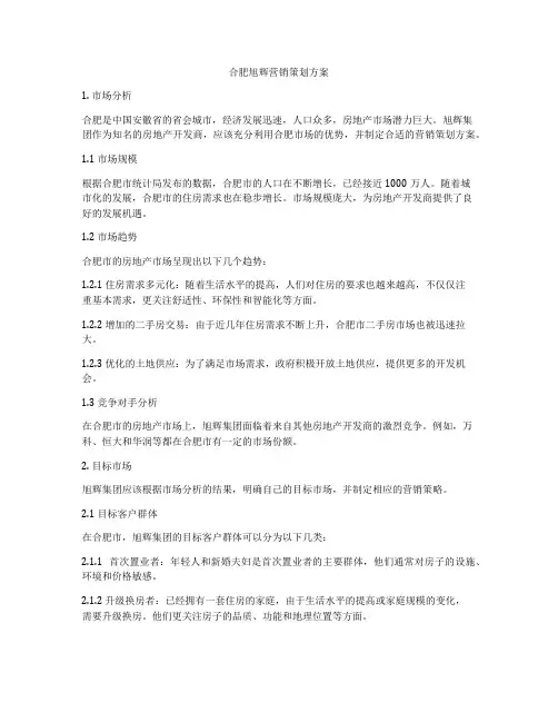 合肥旭辉营销策划方案