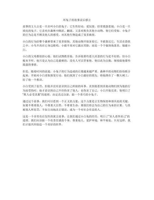 坏兔子的故事读后感言