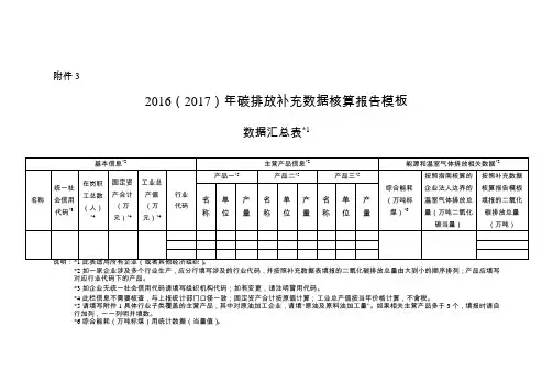 年碳排放补充数据核算报告模板(47页)