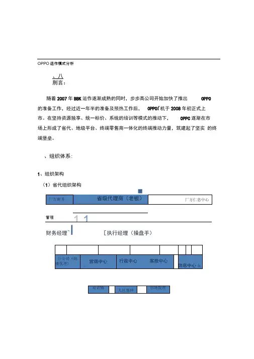 OPPO运作模式分析