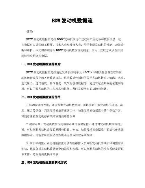 BDW发动机数据流