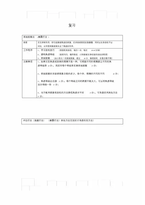 二级心理咨询师技能复习资料