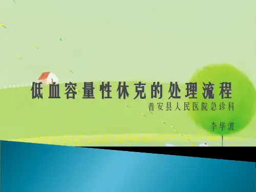 低血容量性休克流程ppt幻灯片PPT