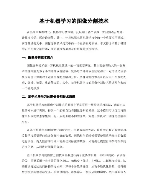 基于机器学习的图像分割技术
