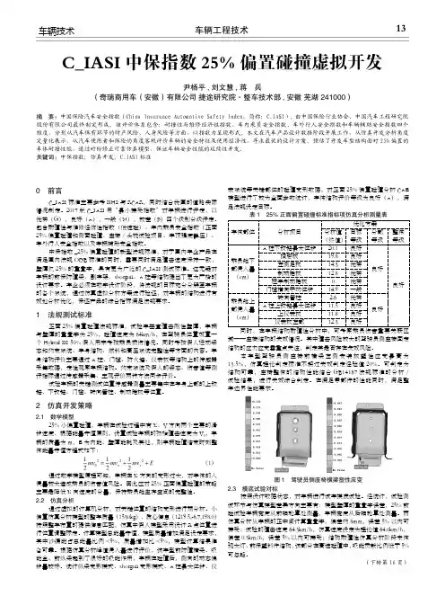 C_IASI中保指数25%偏置碰撞虚拟开发