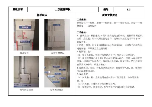 二次配管施工样板