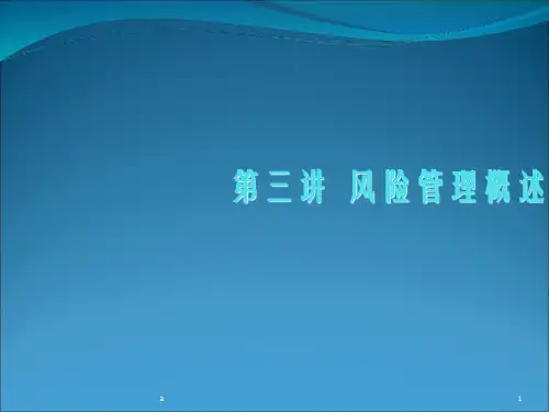《风险管理概述》ppt课件
