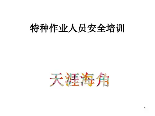 特种作业人员安全培训ppt课件