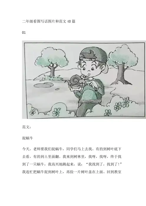 二年级看图写话图片和范文40篇
