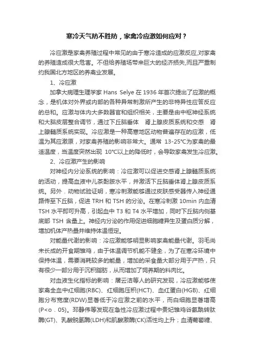 寒冷天气防不胜防，家禽冷应激如何应对？
