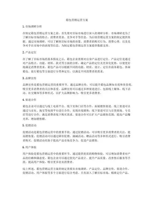 箱包营销运营方案