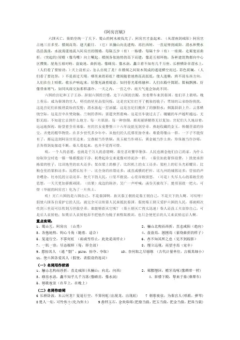 《阿房宫赋》知识点总结