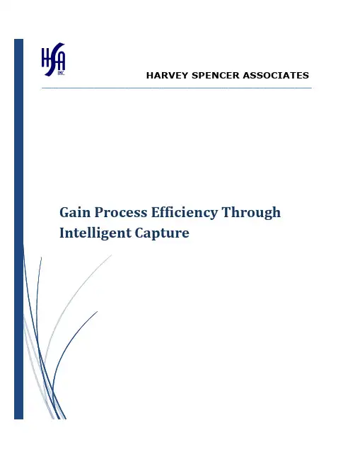 Harvey Spencer Associates Capture Software产品介绍说明书