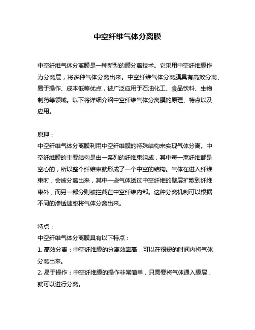中空纤维气体分离膜