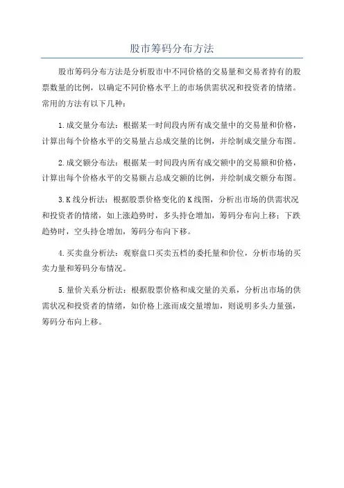 股市筹码分布方法