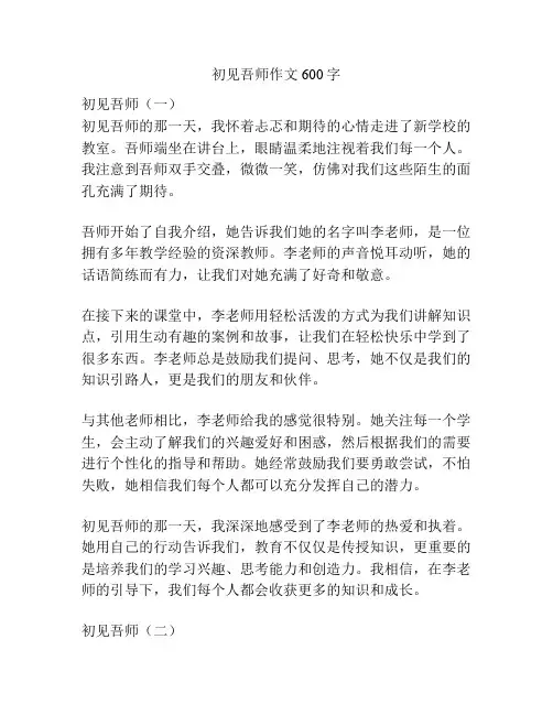 初见吾师作文600字