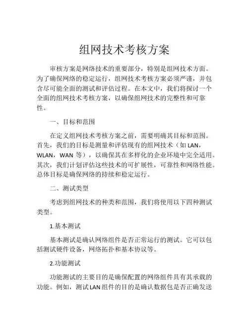 组网技术考核方案
